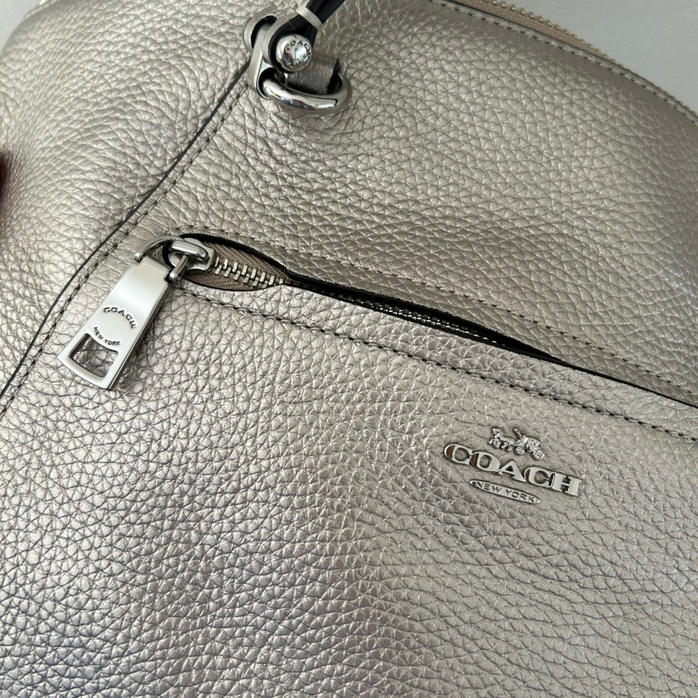 Like New Metallic Coach Bag - Picture 6 of 7